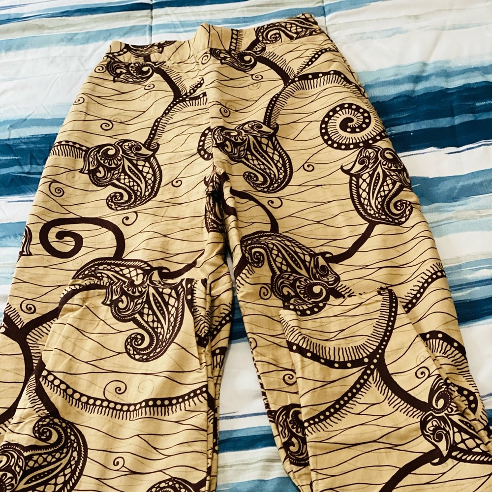 African print pants